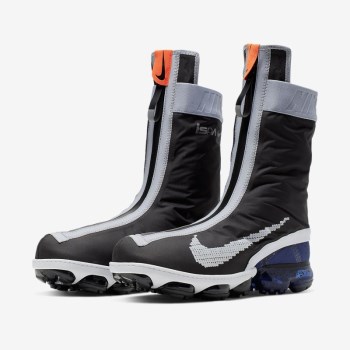 Nike Air VaporMax FlyKnit Gaiter ISPA - Férfi Utcai Cipő - Fekete/Rózsaszín/Királykék/Fekete